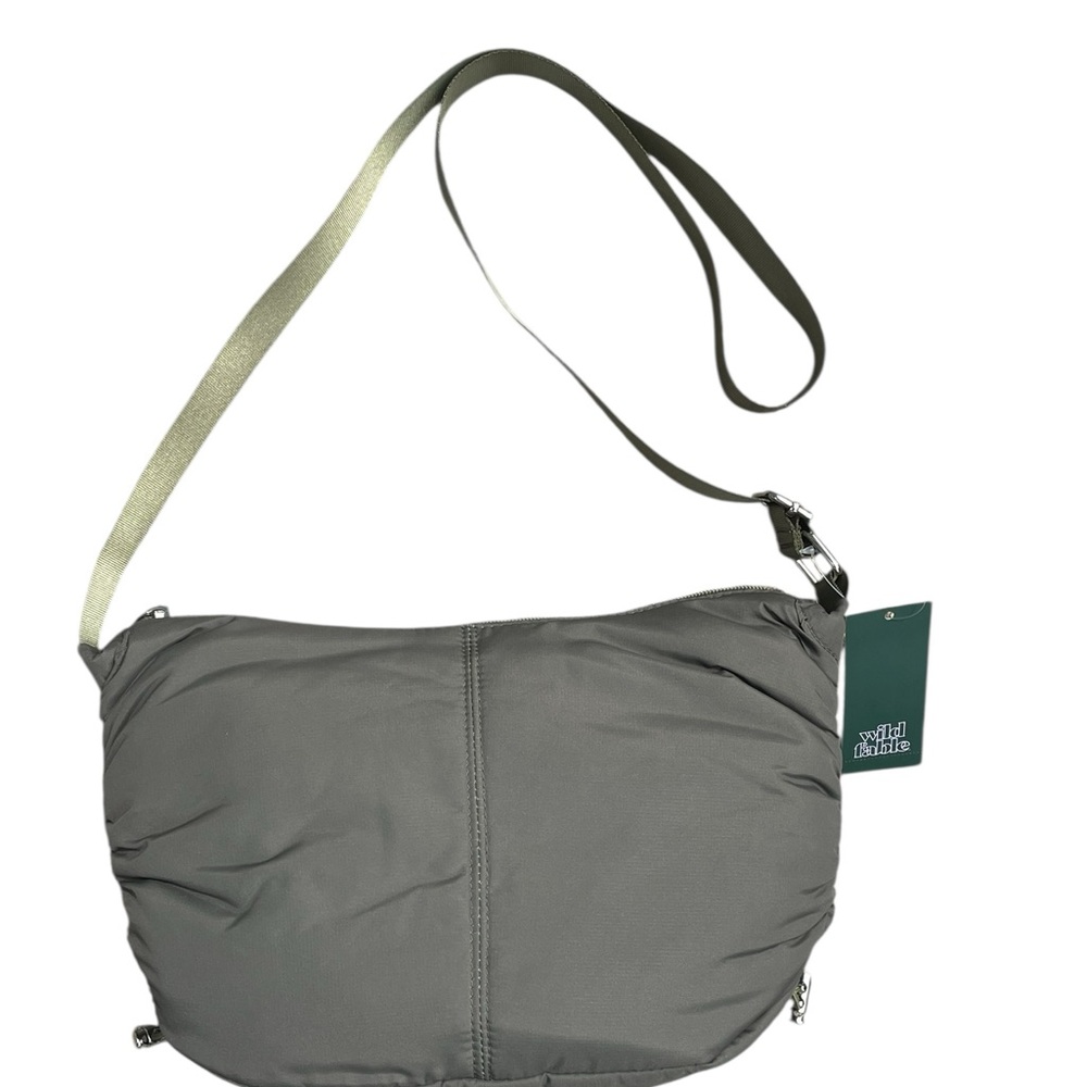 Wild Fable Green Nylon Crossbody,‎ NWT